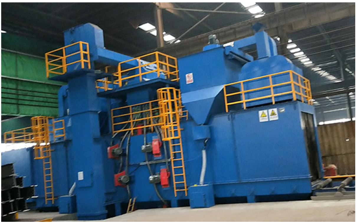 Máy phun bi làm sạch bề mặt Dầm, ống thép - Hình ảnh 3